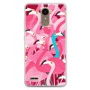 Etui na telefon LG K10 2017 - różowe ptaki flaming.