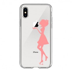 Silikonowe etui z nadrukiem na iPhone X - kobieta.