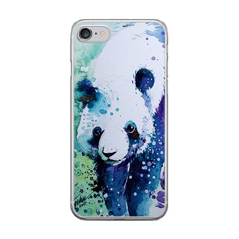 Apple iPhone 8 - silikonowe etui na telefon - Miś panda watercolor.
