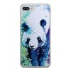 Apple iPhone 8 Plus - silikonowe etui na telefon - Miś panda watercolor.