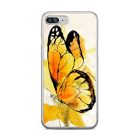 Apple iPhone 8 Plus - silikonowe etui na telefon - Motyl watercolor.