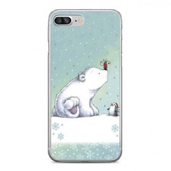 Apple iPhone 8 Plus - silikonowe etui na telefon - Polarne zwierzaki.