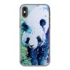 Apple iPhone X - silikonowe etui na telefon - Miś panda watercolor.