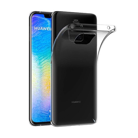 Huawei Mate 20 Pro - silikonowe etui na telefon Clear Case - przezroczyste.