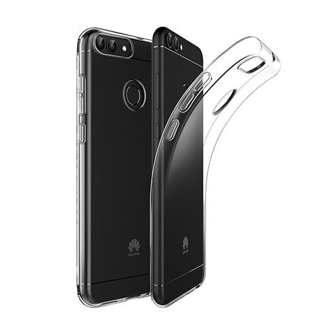 Huawei P Smart - silikonowe etui na telefon Clear Case - przezroczyste.