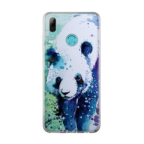 Huawei P Smart 2019 - silikonowe etui na telefon - Miś panda watercolor.