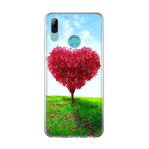 Huawei P Smart 2019 - silikonowe etui na telefon - Serce z drzewa.