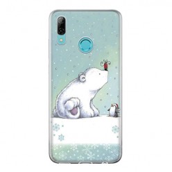Huawei P Smart 2019 - silikonowe etui na telefon - Polarne zwierzaki.