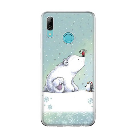 Huawei P Smart 2019 - silikonowe etui na telefon - Polarne zwierzaki.