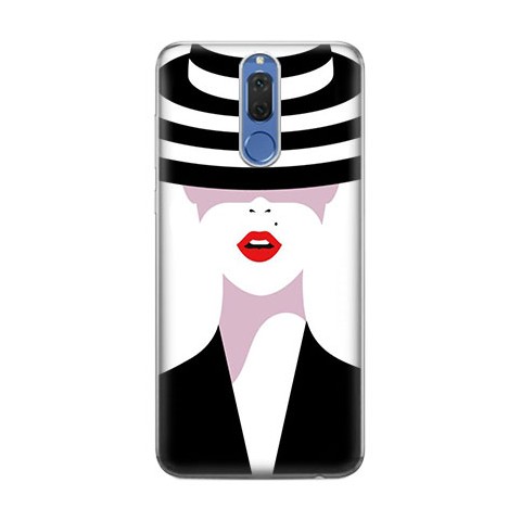 Huawei Mate 10 Lite - silikonowe etui na telefon - Kobieta w kapeluszu.