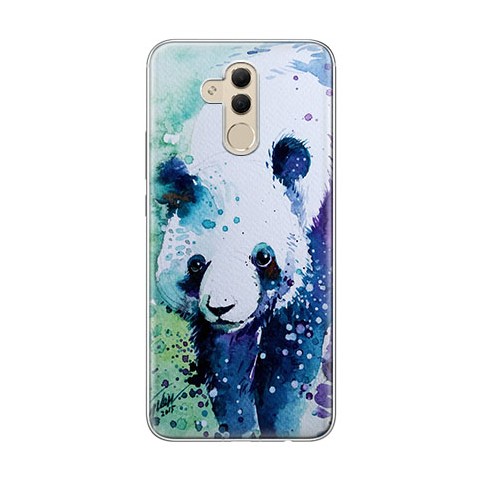Huawei Mate 20 Lite - silikonowe etui na telefon - Miś panda watercolor.