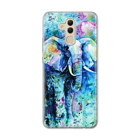 Huawei Mate 20 Lite - silikonowe etui na telefon - Kolorowy słoń.