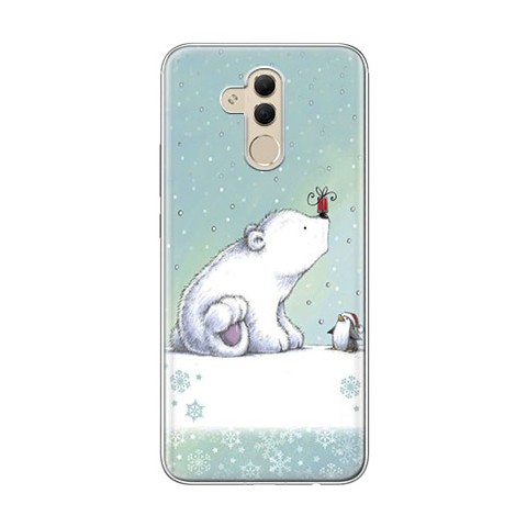 Huawei Mate 20 Lite - silikonowe etui na telefon - Polarne zwierzaki.