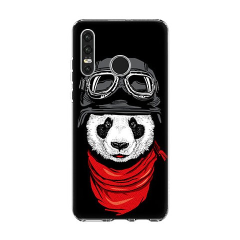 Huawei P30 Lite - silikonowe etui na telefon - Panda w czapce.