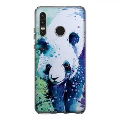 Huawei P30 Lite - silikonowe etui na telefon - Miś panda watercolor.
