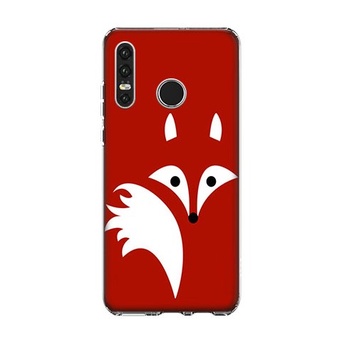 Huawei P30 Lite - silikonowe etui na telefon - Czerwony lisek.