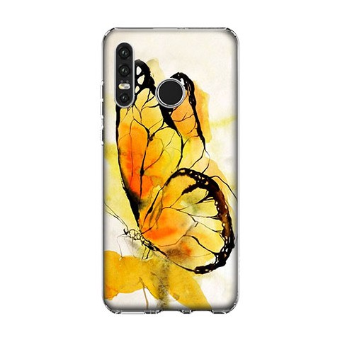 Huawei P30 Lite - silikonowe etui na telefon - Motyl watercolor.