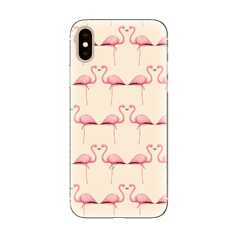 Modne etui na telefon - różowe flamingi.