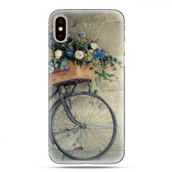 Modne etui na telefon - rower z kwiatami.