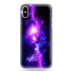 Modne etui na telefon - fioletowa galaktyka.