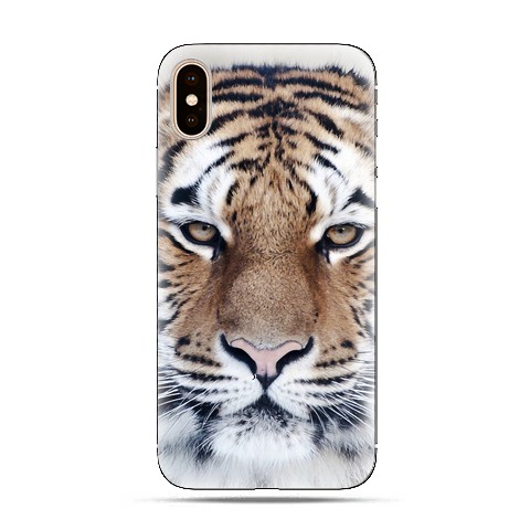 Modne etui na telefon - biały tygrys.