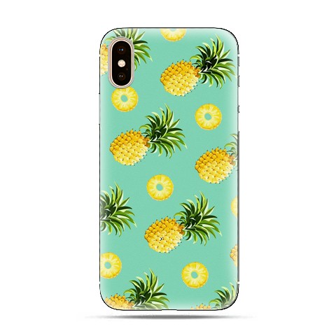 Modne etui na telefon - żółte ananasy.