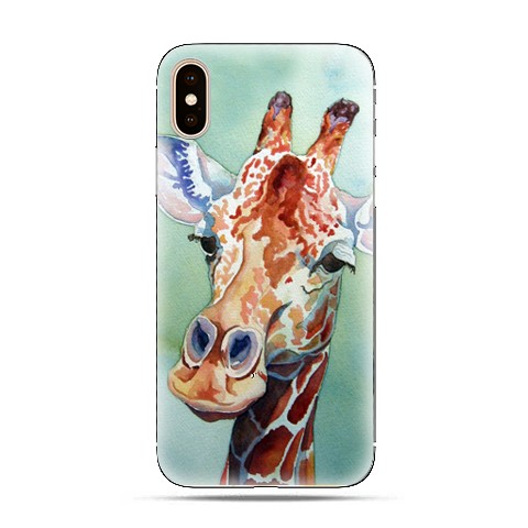 Modne etui na telefon - żyrafa watercolor.