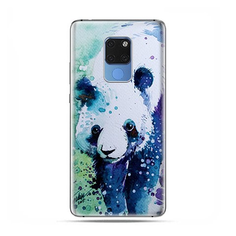 Huawei Mate 20 - silikonowe etui na telefon - Miś panda watercolor.