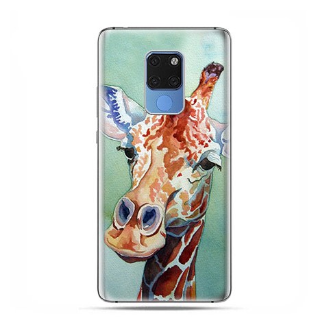 Huawei Mate 20 - silikonowe etui na telefon - Żyrafa watercolor.