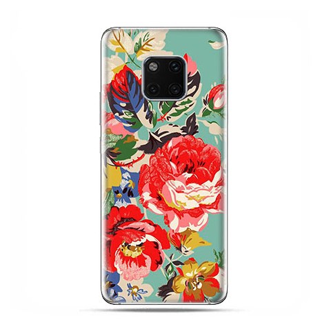 Huawei Mate 20 Pro - silikonowe etui na telefon - Kolorowe róże.