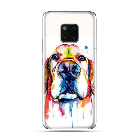 Huawei Mate 20 Pro - silikonowe etui na telefon - Pies labrador watercolor.