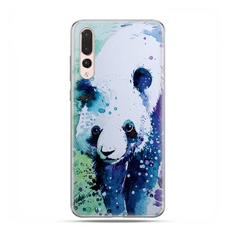 Huawei P20 Pro - silikonowe etui na telefon - Miś panda watercolor.