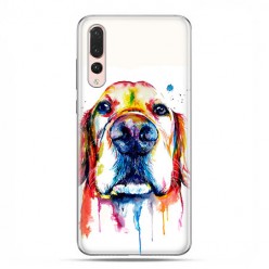 Huawei P20 Pro - silikonowe etui na telefon - Pies labrador watercolor.