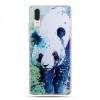 Huawei P20 - silikonowe etui na telefon - Miś panda watercolor.