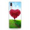 Huawei P20 - silikonowe etui na telefon - Serce z drzewa.