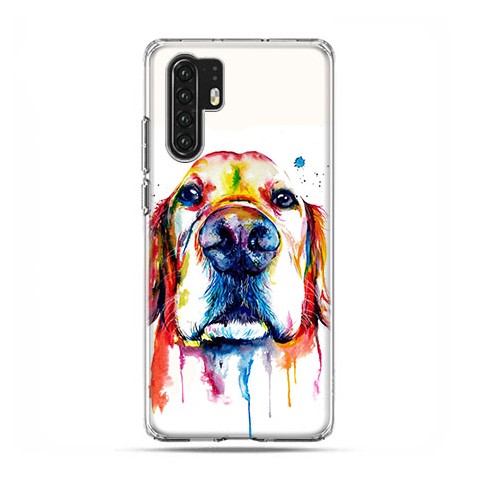 Huawei P30 Pro - silikonowe etui na telefon - Pies labrador watercolor.