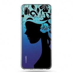 Huawei P Smart 2019 - silikonowe etui na telefon - Kobieta w kwiatach