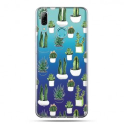 Huawei P Smart 2019 - silikonowe etui na telefon - Kaktusy w doniczkach