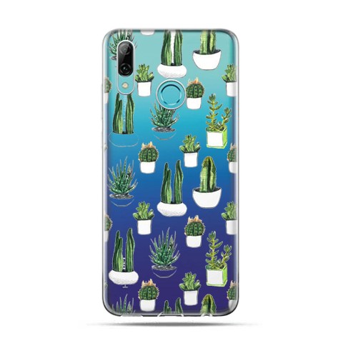 Huawei P Smart 2019 - silikonowe etui na telefon - Kaktusy w doniczkach