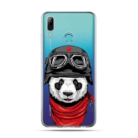 Huawei P Smart 2019 - silikonowe etui na telefon - Panda w kasku