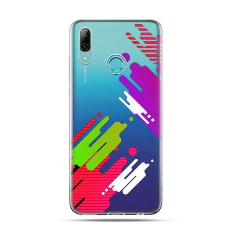 Huawei P Smart 2019 - silikonowe etui na telefon -Kolorowy splash
