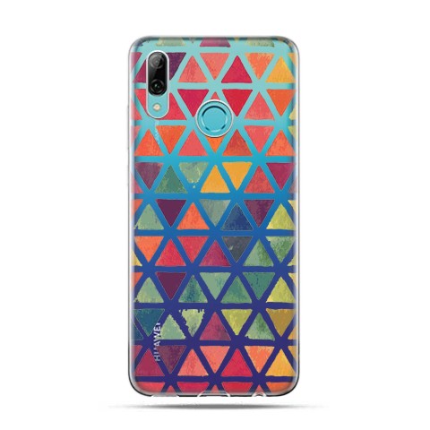 Huawei P Smart 2019 - silikonowe etui na telefon - Kolorowe trójkąty