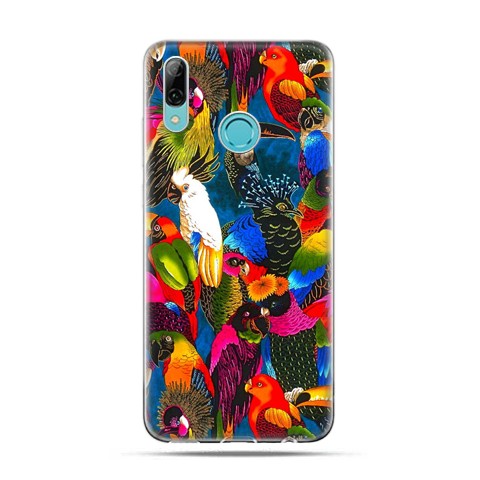 Huawei P Smart 2019 - silikonowe etui na telefon - Kolorowe papugi