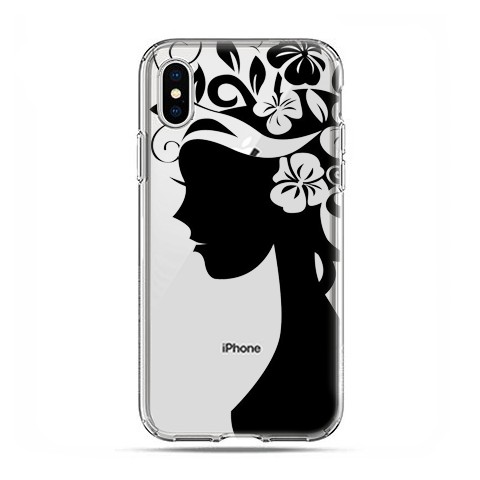 Apple iPhone X / Xs - etui na telefon - Kobieta w kwiatach