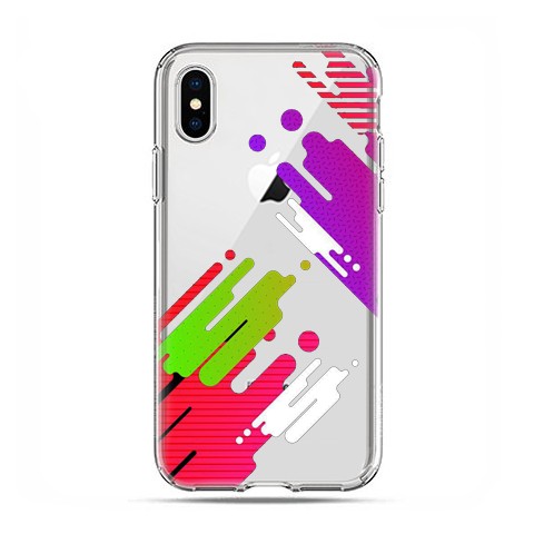 Apple iPhone X / Xs - etui na telefon - kolorowy splash