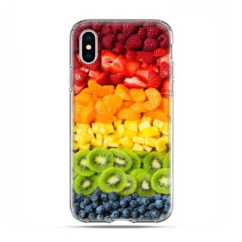 Apple iPhone X / Xs - etui na telefon - Smakowite owoce 