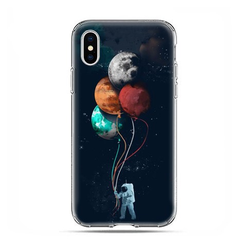 Apple iPhone X / Xs - etui na telefon - Planeta ziemia balonowa