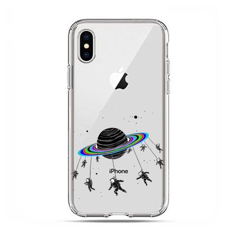 Apple iPhone X / Xs - etui pokrowiec na telefon - Kosmiczna karuzela