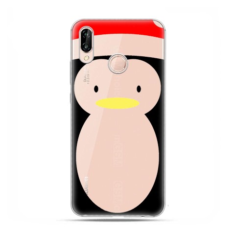 Huawei P20 Lite - etui nakładka na telefon świąteczny pingwin