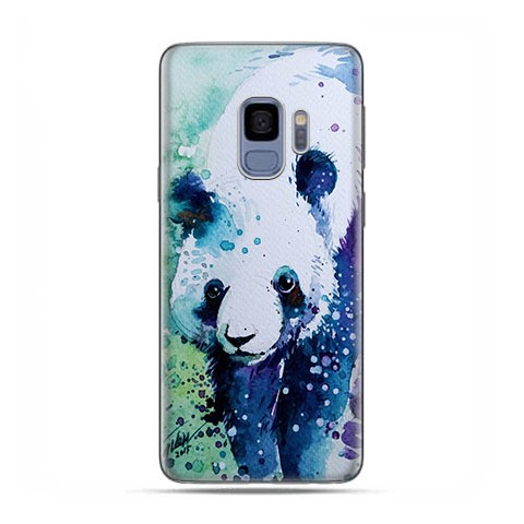Samsung Galaxy S9 - etui na telefon z grafiką - Miś panda watercolor.